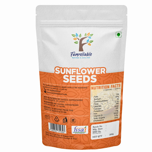 Famreliable Sunflower Seeds 200g – Vitamin E & Protein Rich Superfood