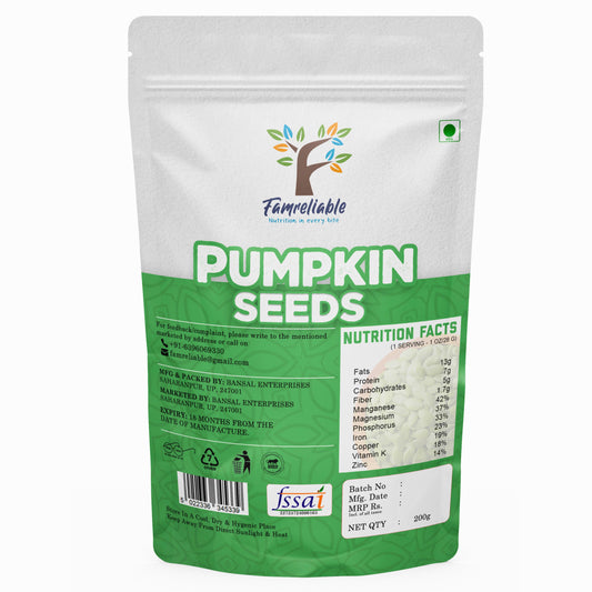 Famreliable Pumpkin Seeds 200g – Protein & Zinc Rich Superfood